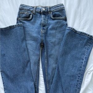 Zara Blue Flare & Wide Leg Jeans